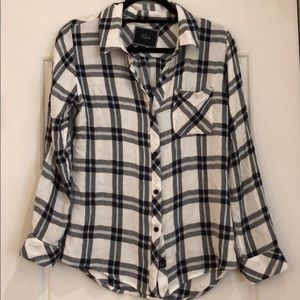 Rails button down flannel shirt
